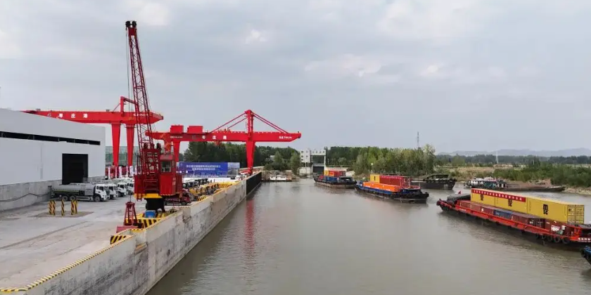 山東棗莊港實現“公路、鐵路、水運”多式聯運